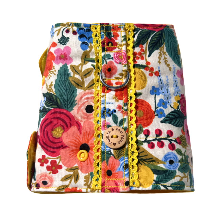 Test Samples - Handmade Vest Dog Harness - Garden Party