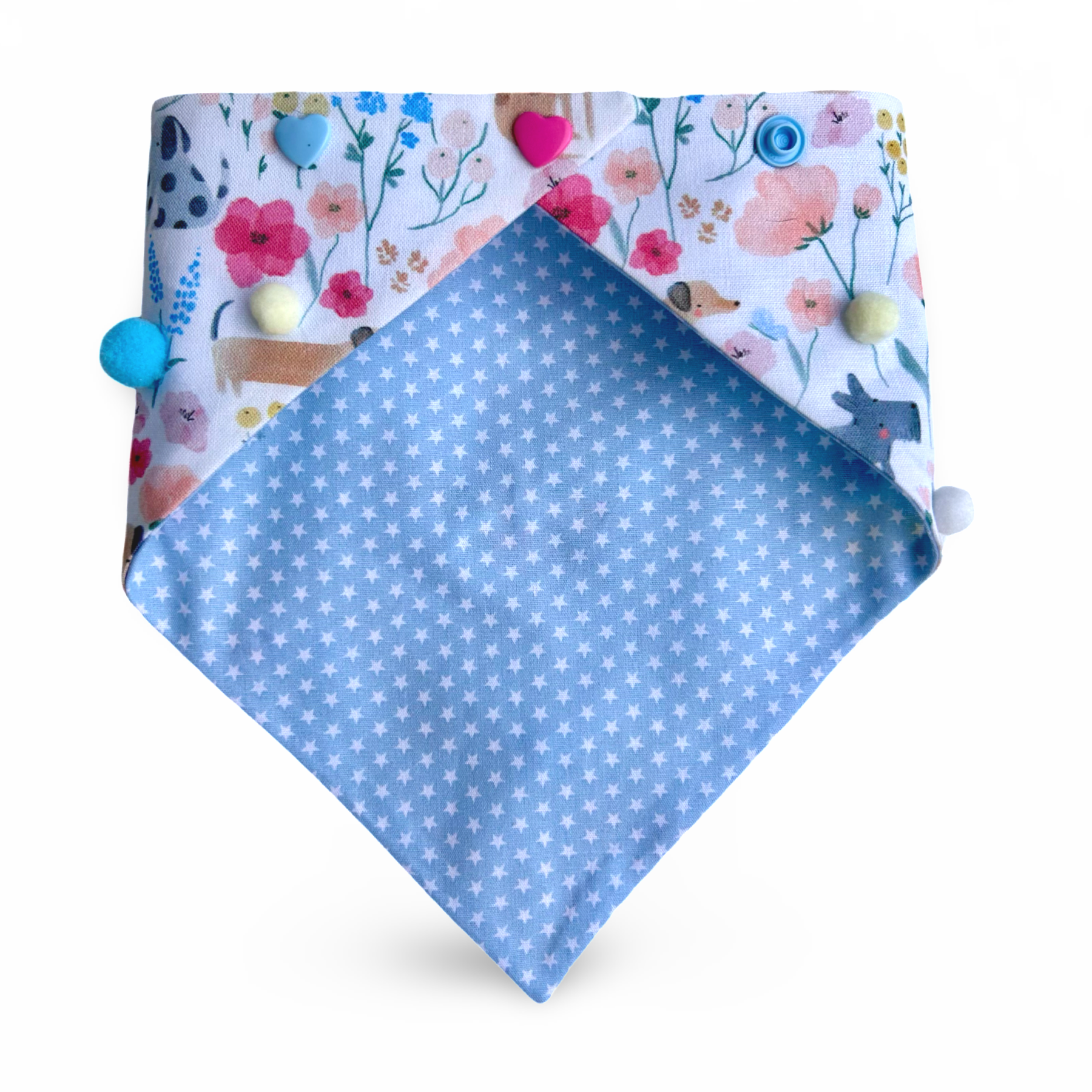 Meadow Dachshunds Pom Pom Bandana - Snap On