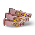 Bee Happy Dachshunds - Handmade Biothane Dog Collar - Baby Pink
