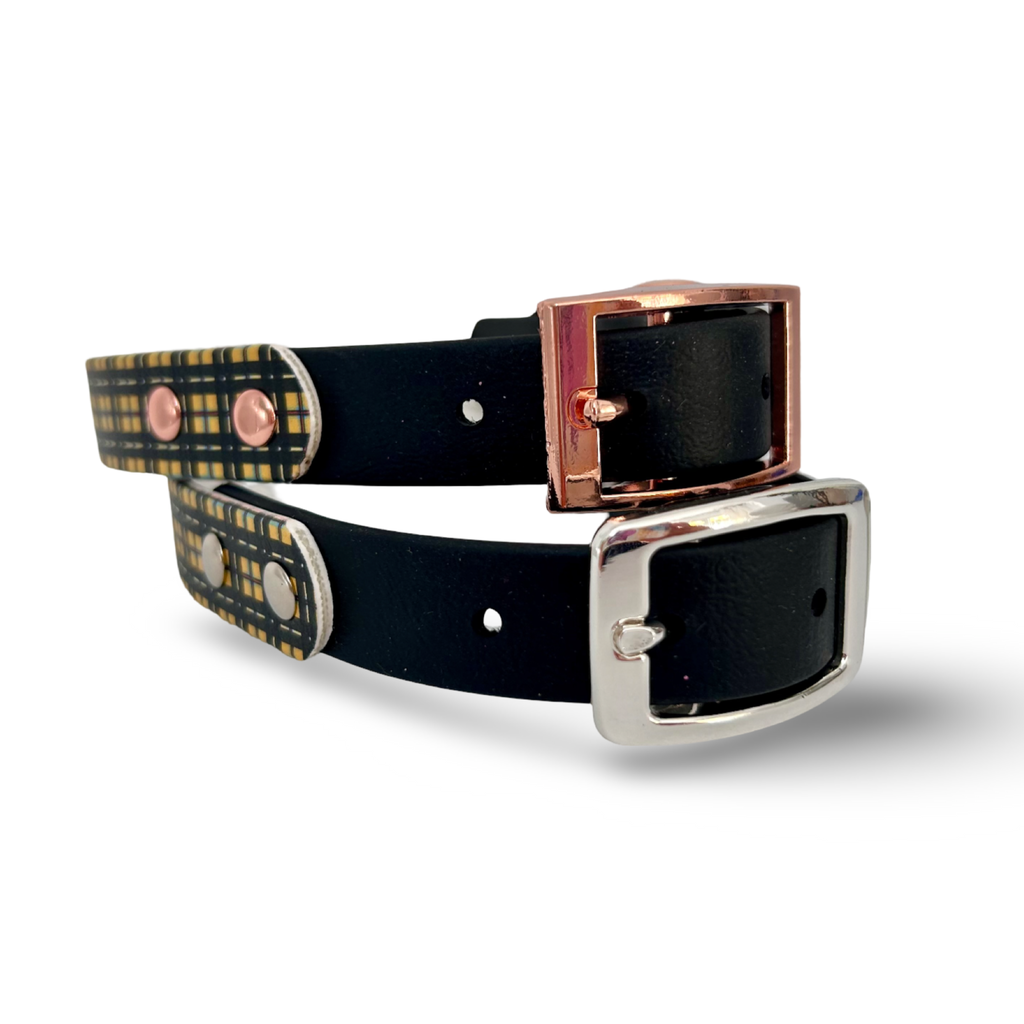 Cornish Tartan Handmade Dog Collar - 2 Colour 20mm