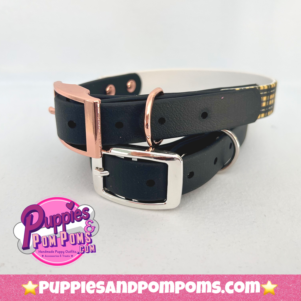 Cornish Tartan Handmade Dog Collar - 2 Colour 20mm