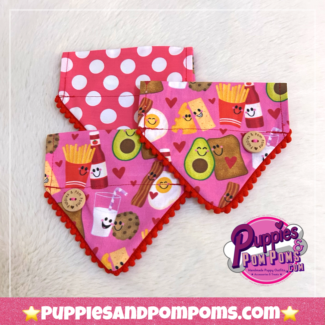 Handmade Dog Bandana - Made to be Together -Slide On
