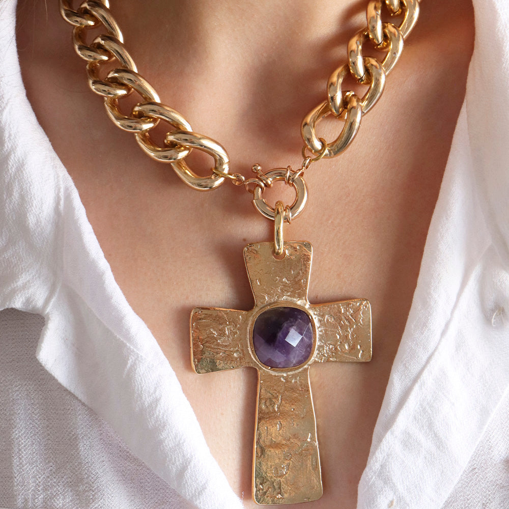 Collar MET CADENA CRUZ
