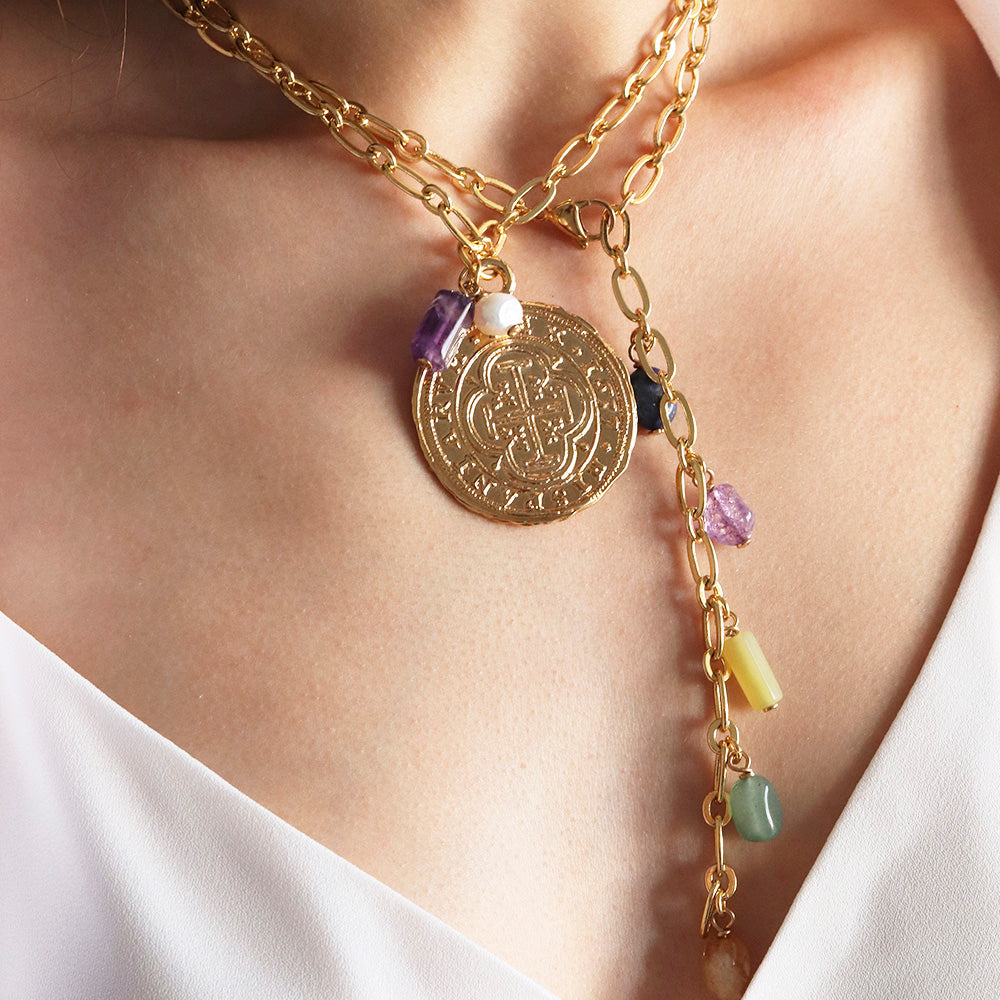 Collar largo COOL Moneda
