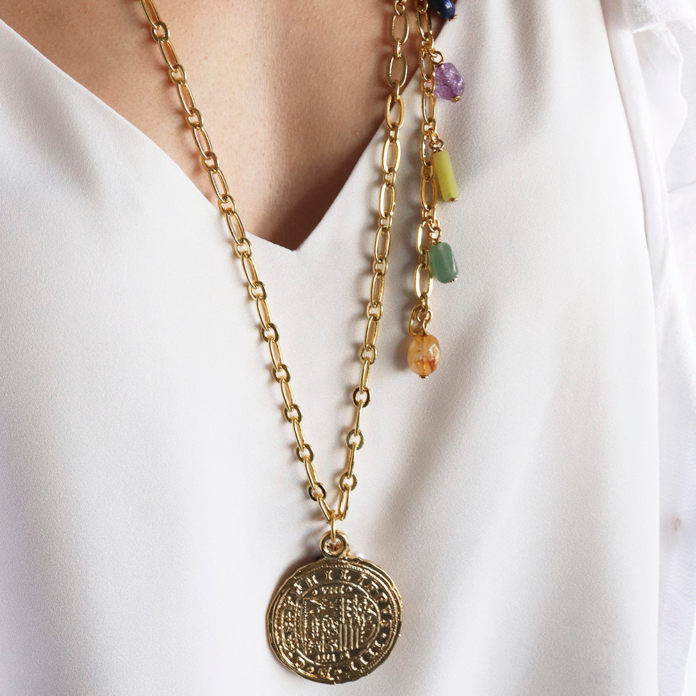 Collar largo COOL Moneda