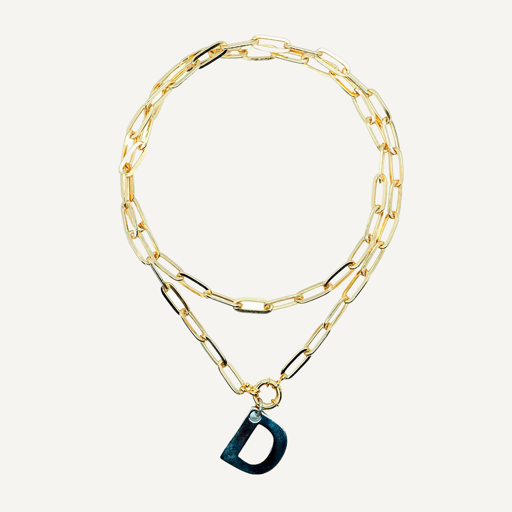 Collares largos elegantes Letter Largo