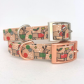 Christmas Dachshunds Handmade Dog Collar