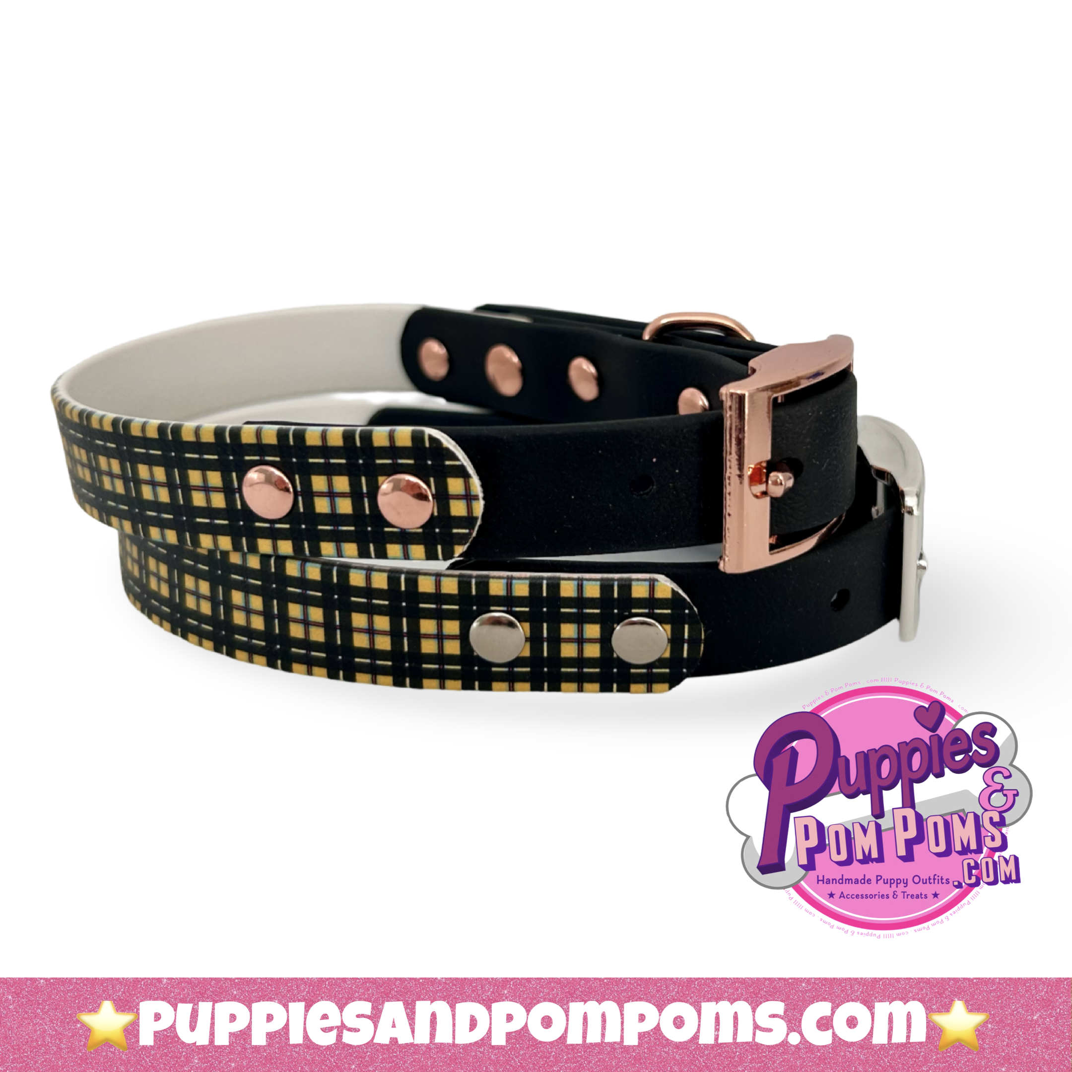 Cornish Tartan Handmade Dog Collar - 2 Colour 20mm
