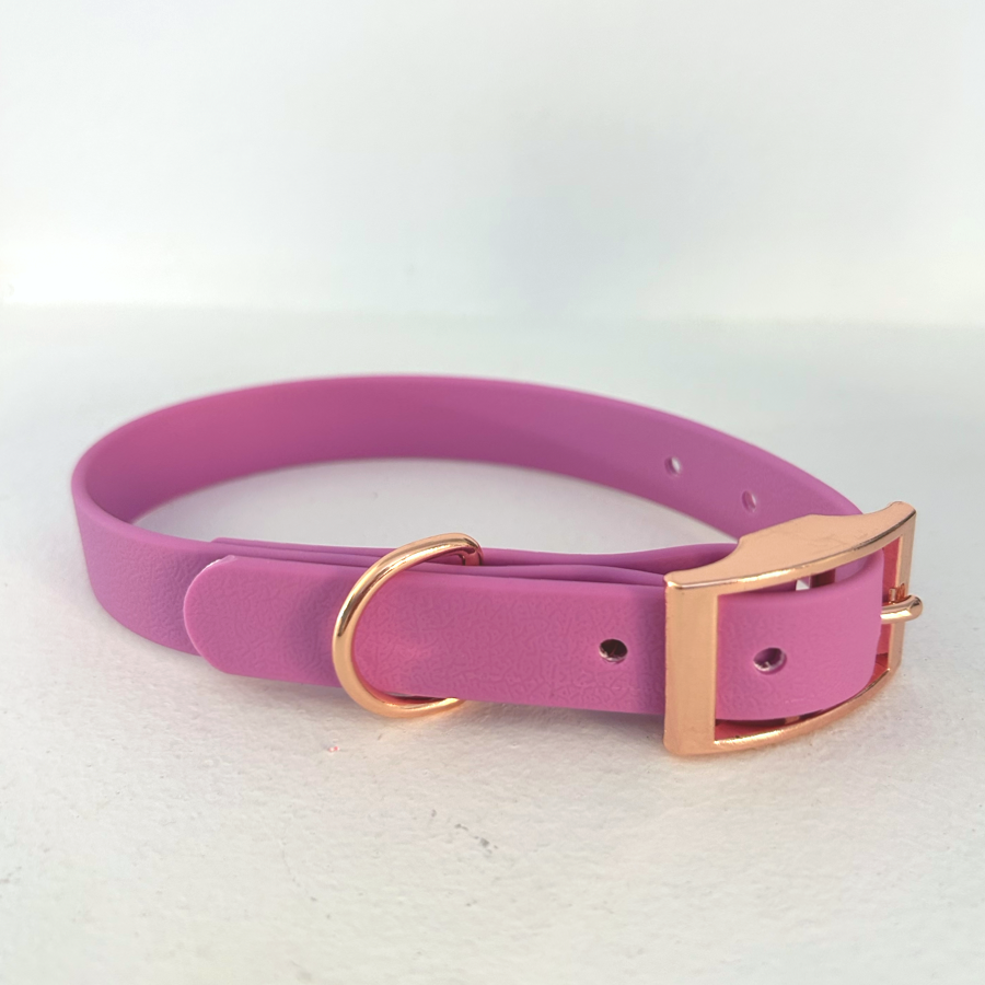 Handmade Biothane Dog Collar - Amethyst - 20mm
