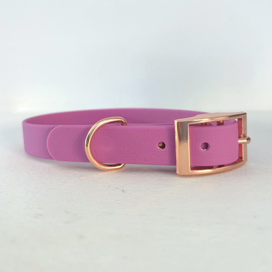 Handmade Biothane Dog Collar - Amethyst - 20mm