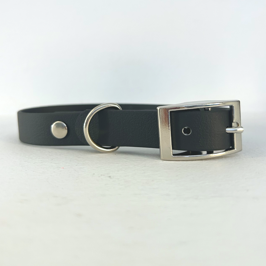 Handmade Biothane Dog Collar - Black - 20mm