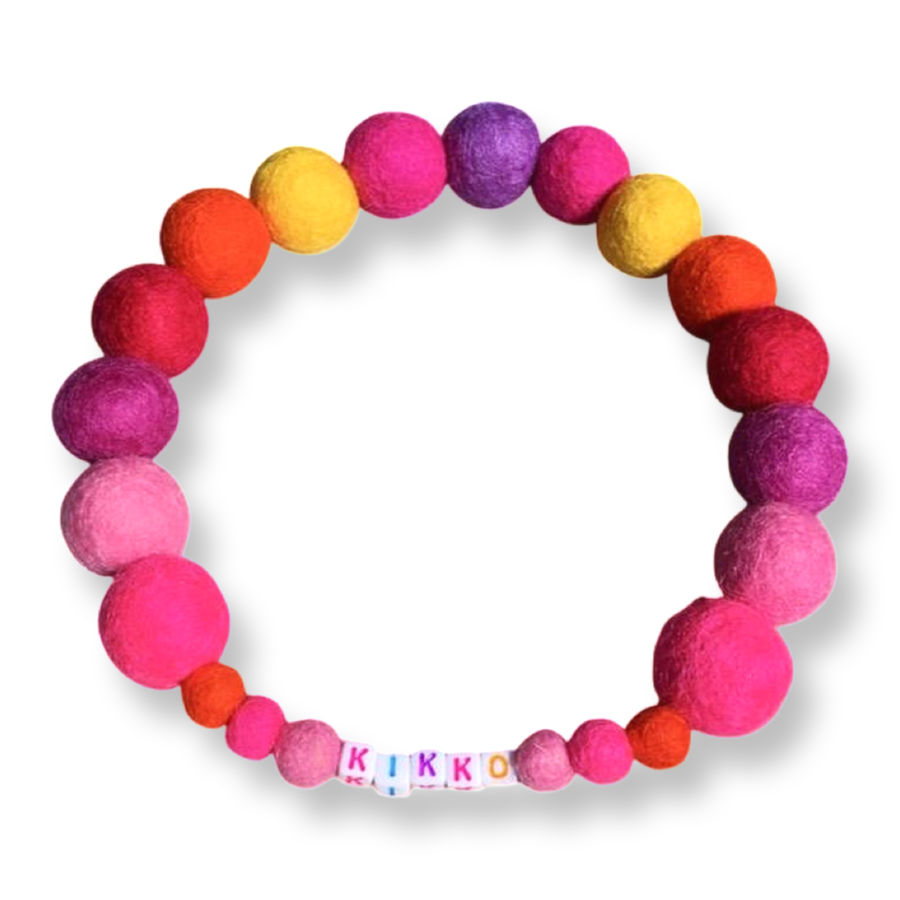 Pink - Personalised Pom Pom Dog Collar