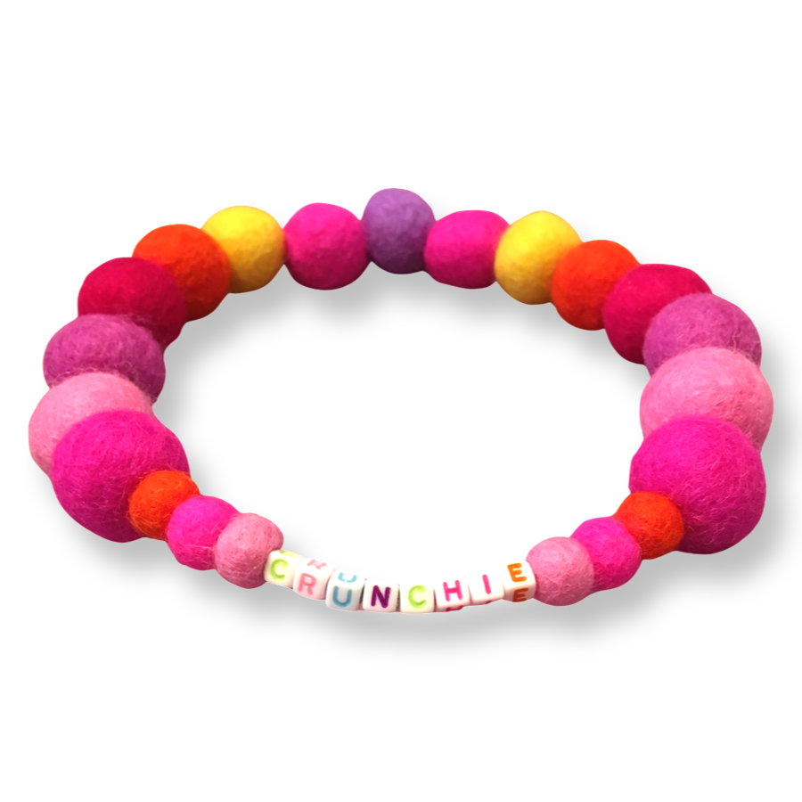 Pink - Personalised Pom Pom Dog Collar