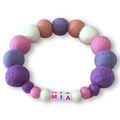 Lavender & Pinks - Personalised Pom Pom Dog Collar - As seen in Vogue