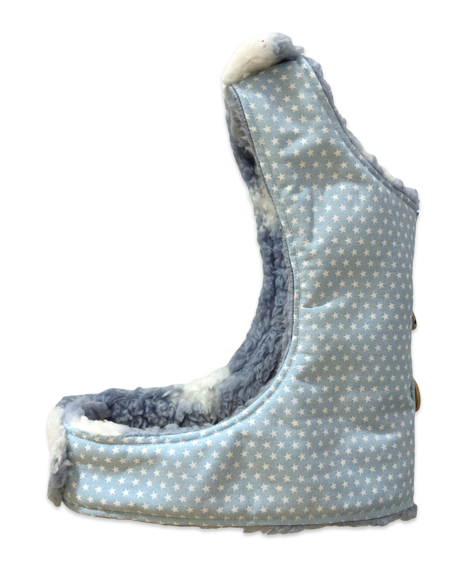 Handmade Dog Harness - Baby Blue Stars