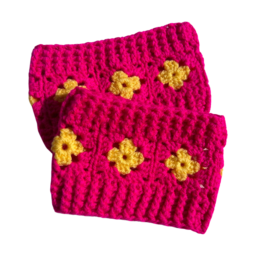 Crochet Dog Snood - Hot Pink
