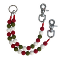 Handmade Christmas Bead Double Dog Splitter / Divider Leash