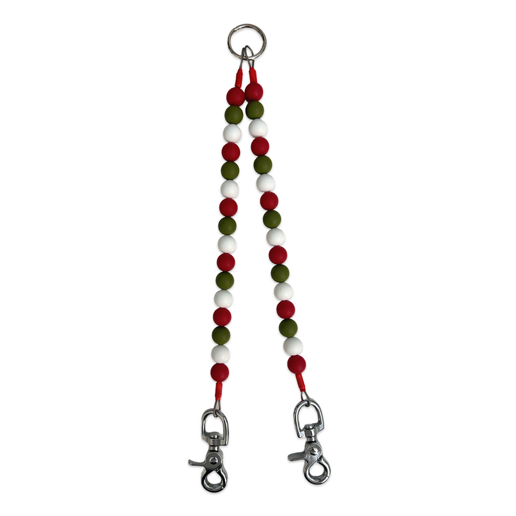 Handmade Christmas Bead Double Dog Splitter / Divider Leash