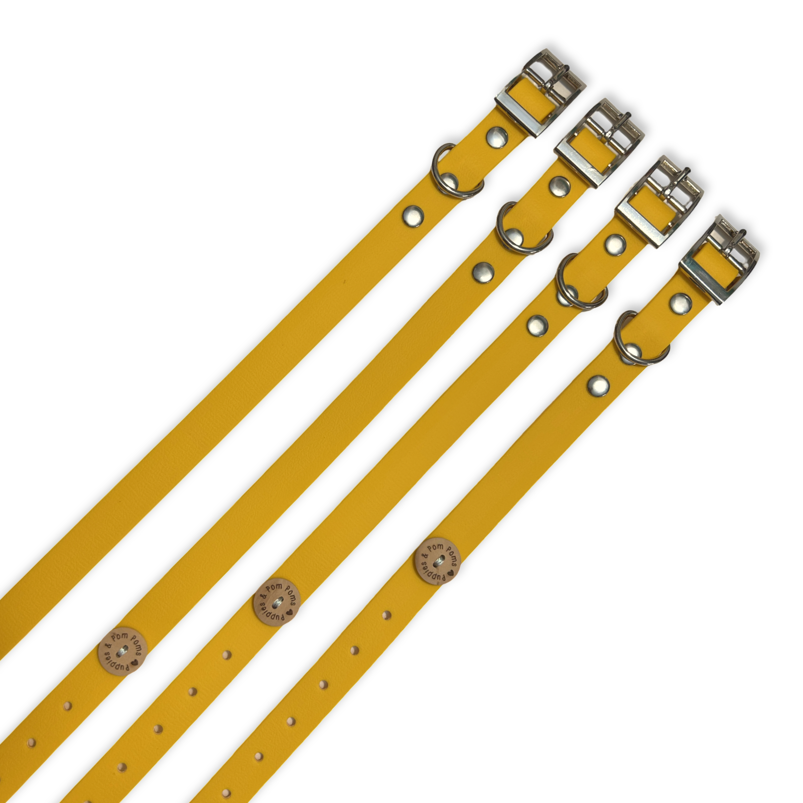 Handmade Biothane Dog Collar - Sunshine Yellow