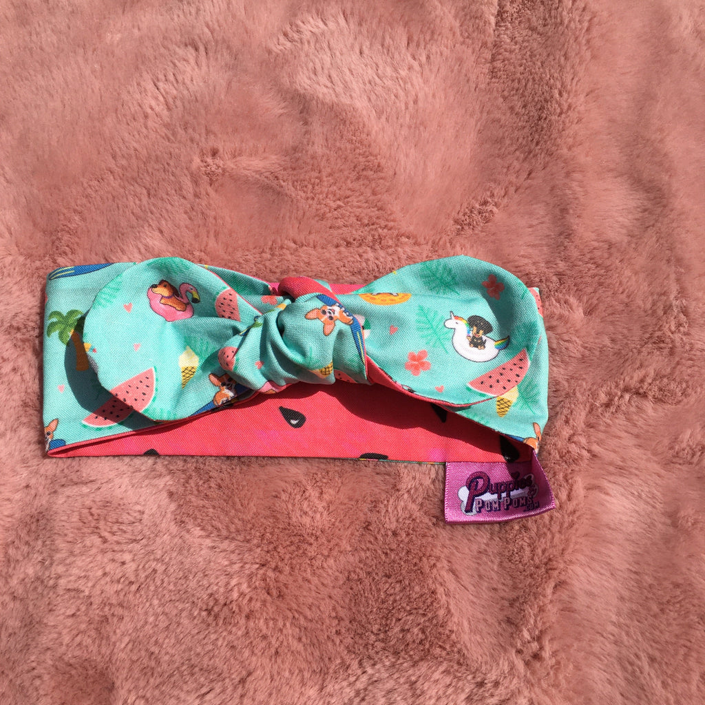Neck Tie - Summer Puppy Pawl Pawty