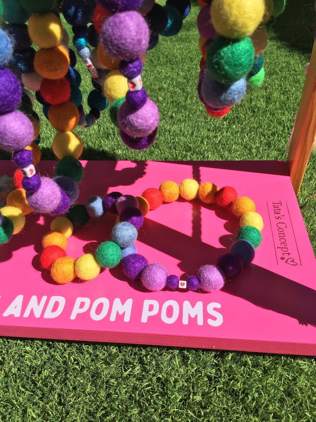 Pom Pom Bracelet - Rainbow