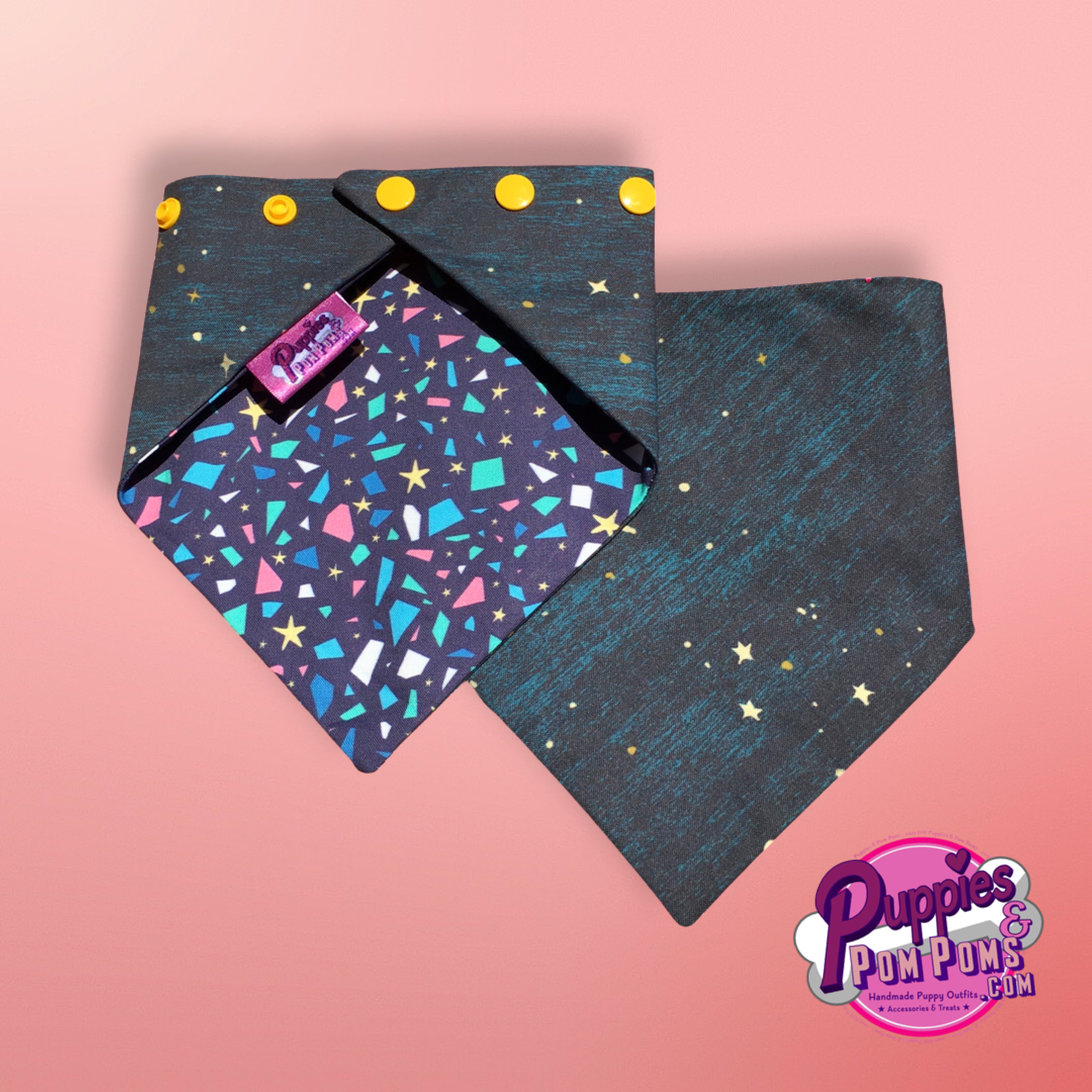 Dog Bandana - Terrazzo Stars - Snap On