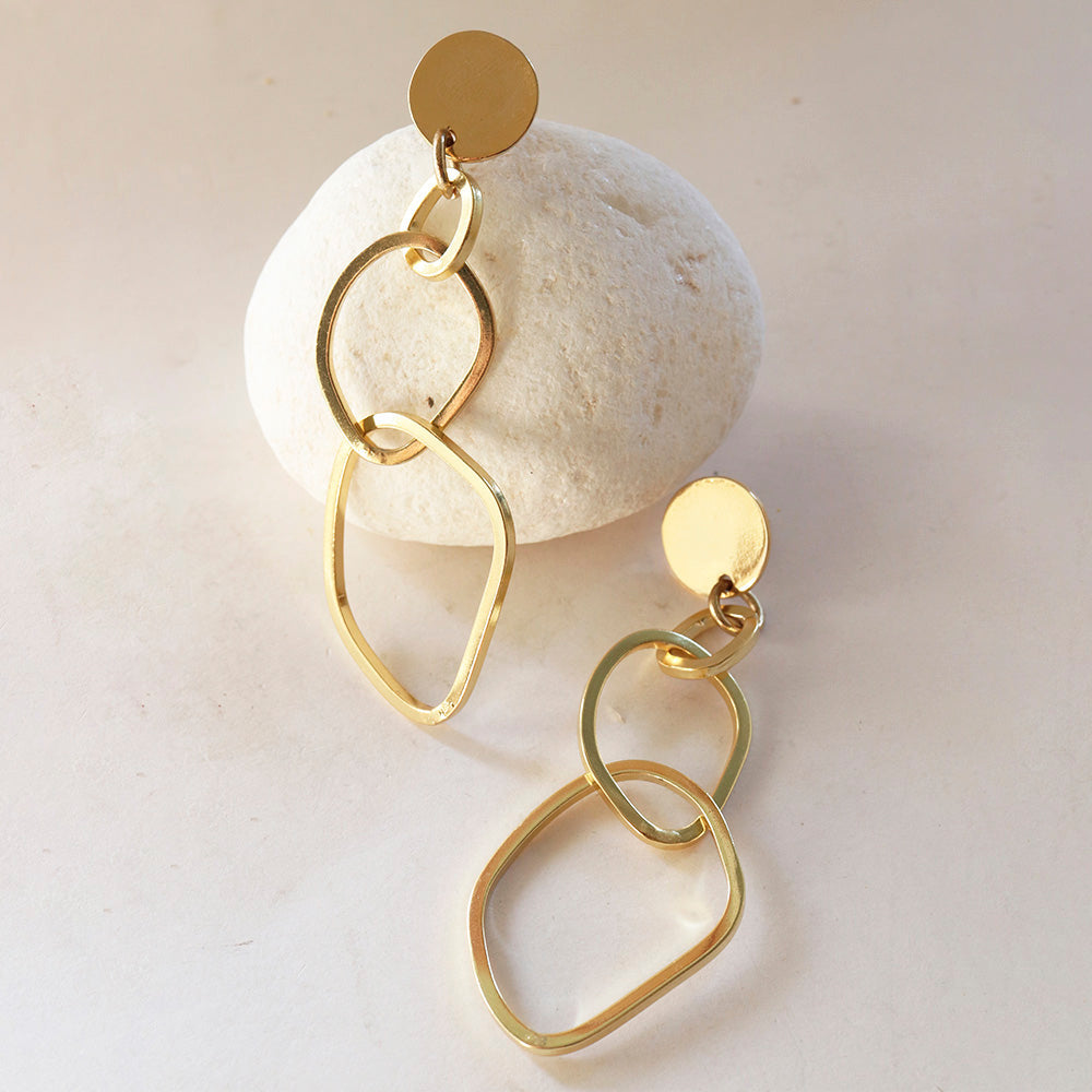 Pendientes dorados mujer EMOLA