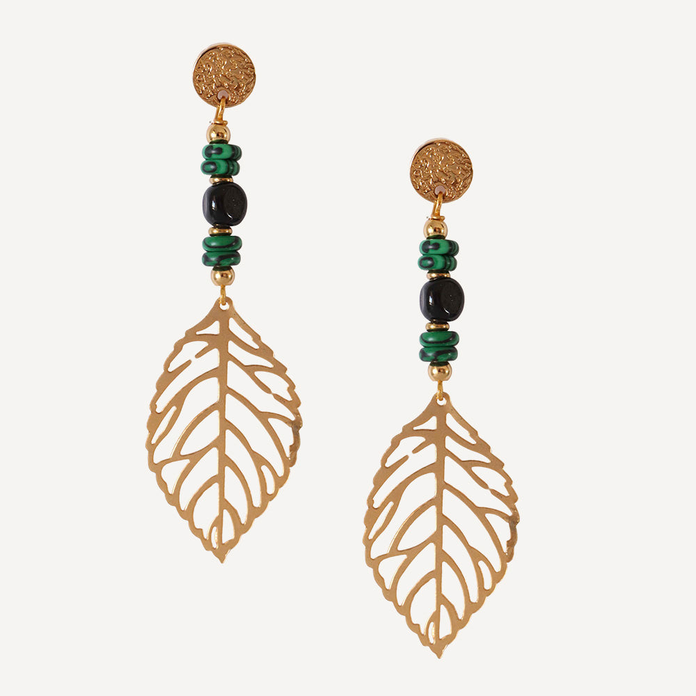 Pendientes Paris Malaquita