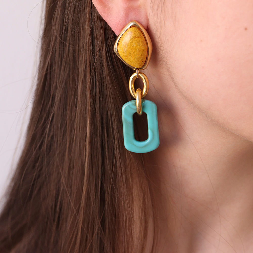 Pendientes dorados para mujer BASIL STUDIO