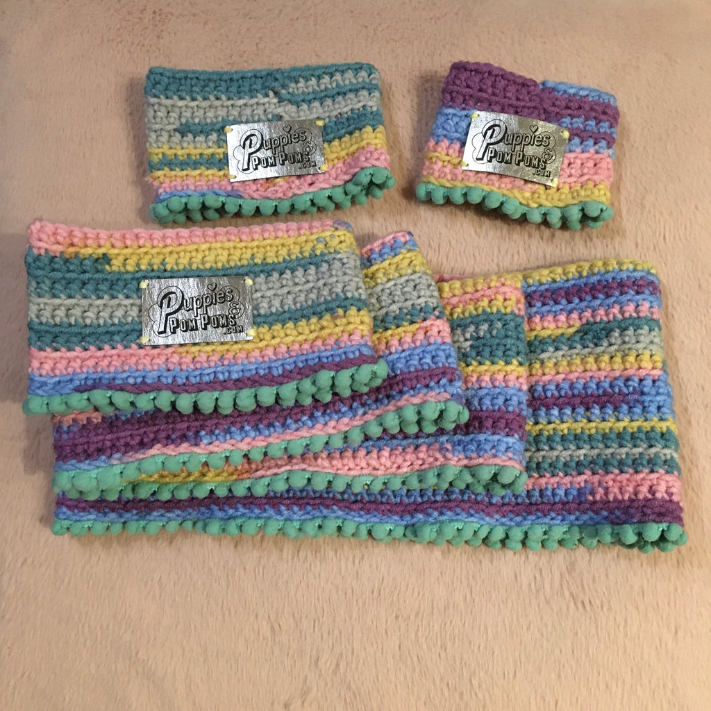 Minty Pastels Crochet Snood / Buff