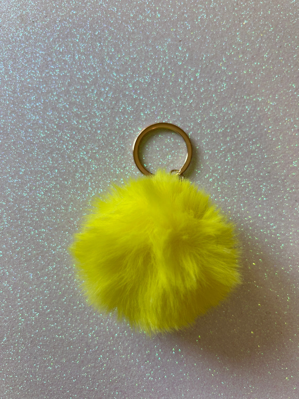 Mixed colours - Mini PomPom Keyrings - (without clips)