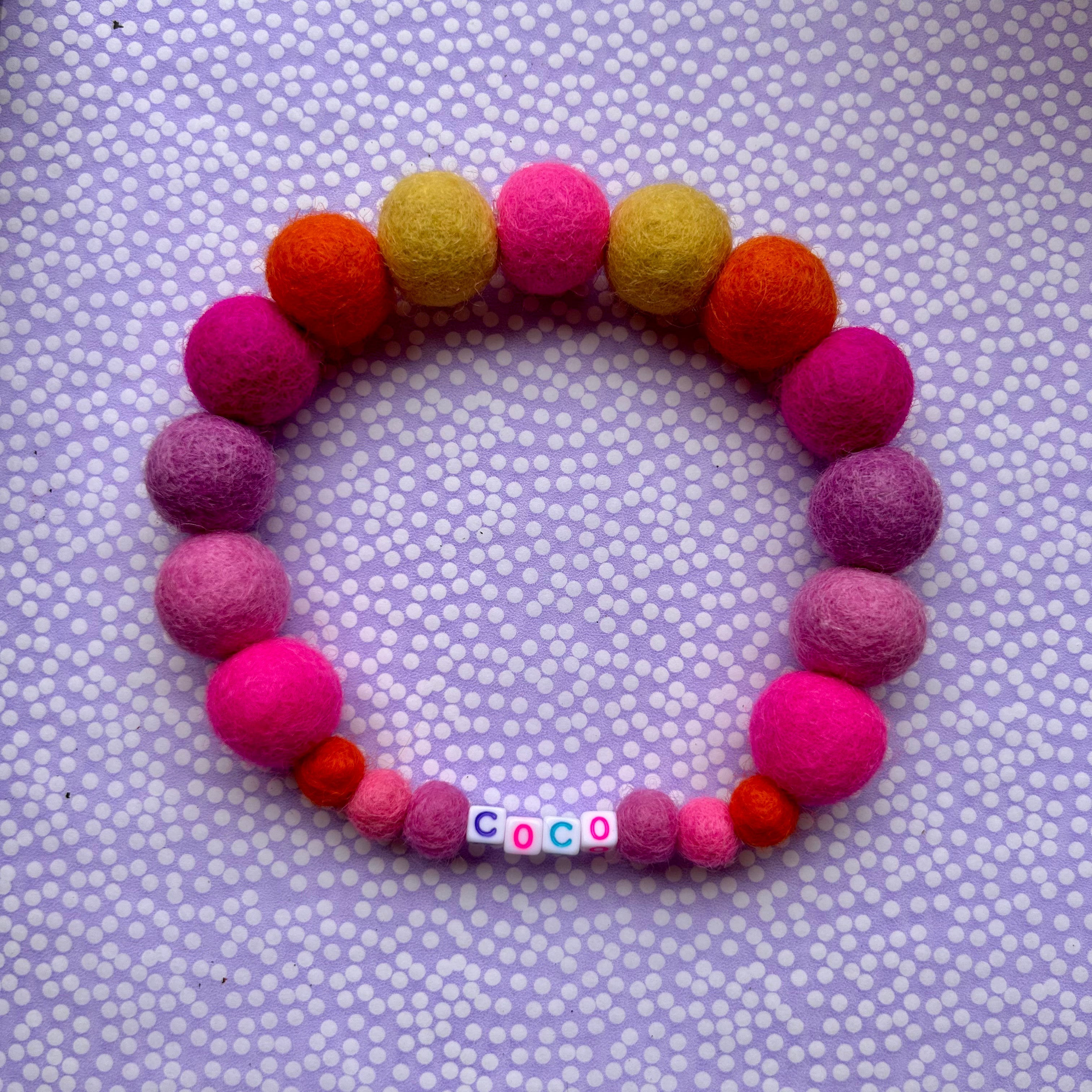 Pink - Personalised Pom Pom Dog Collar