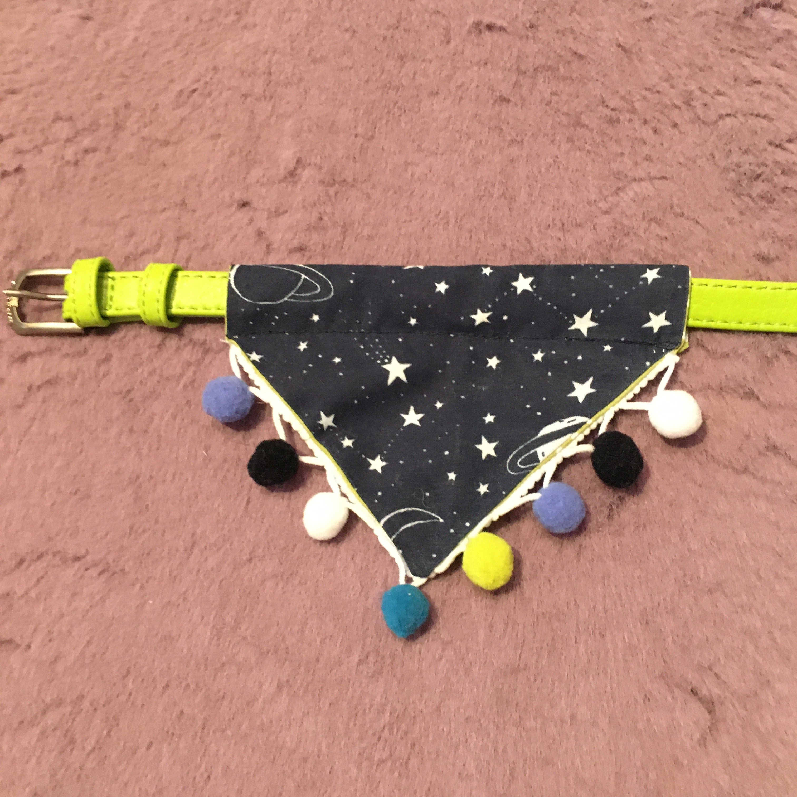 Space Exploration Pom Pom Dog Bandana
