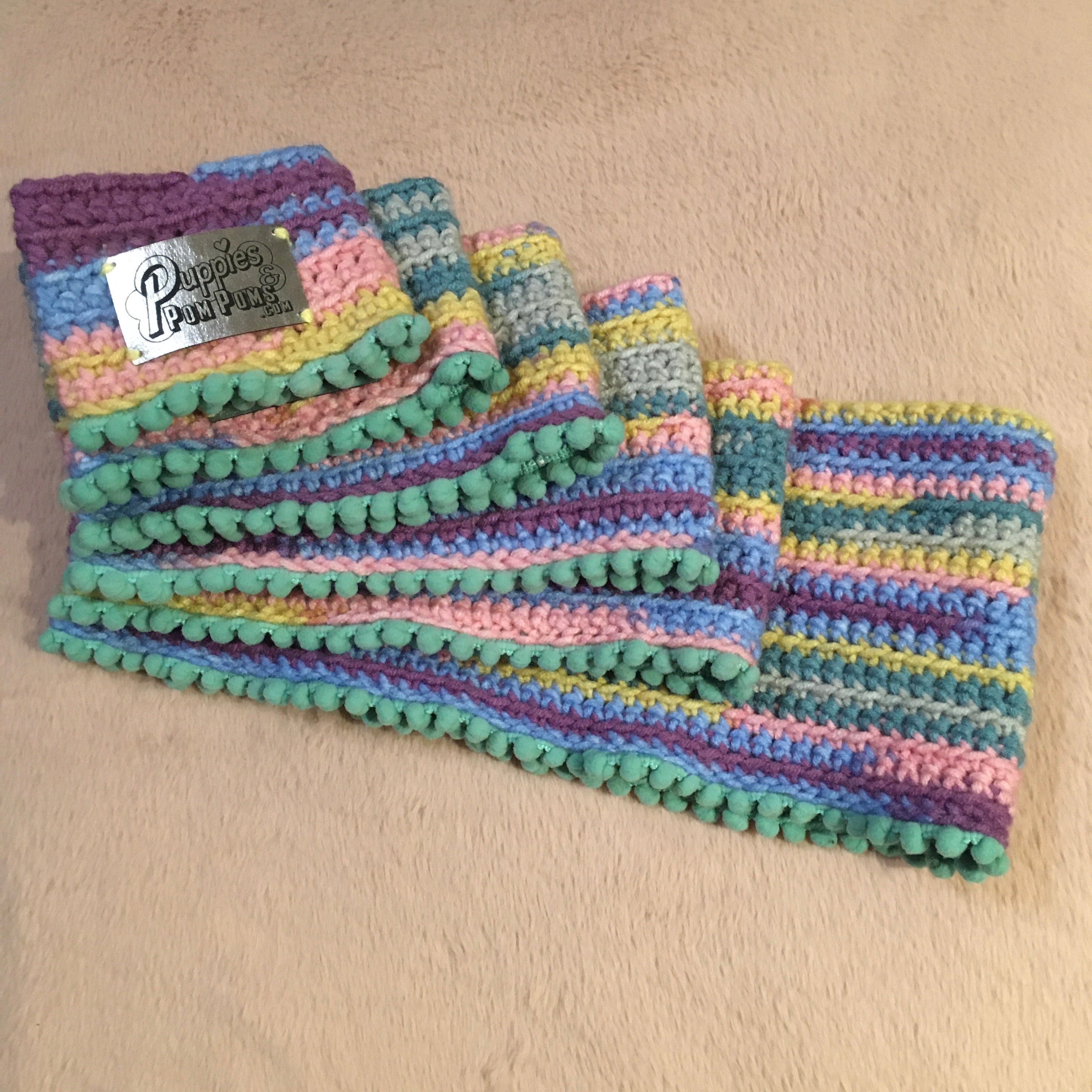 Minty Pastels Crochet Snood / Buff