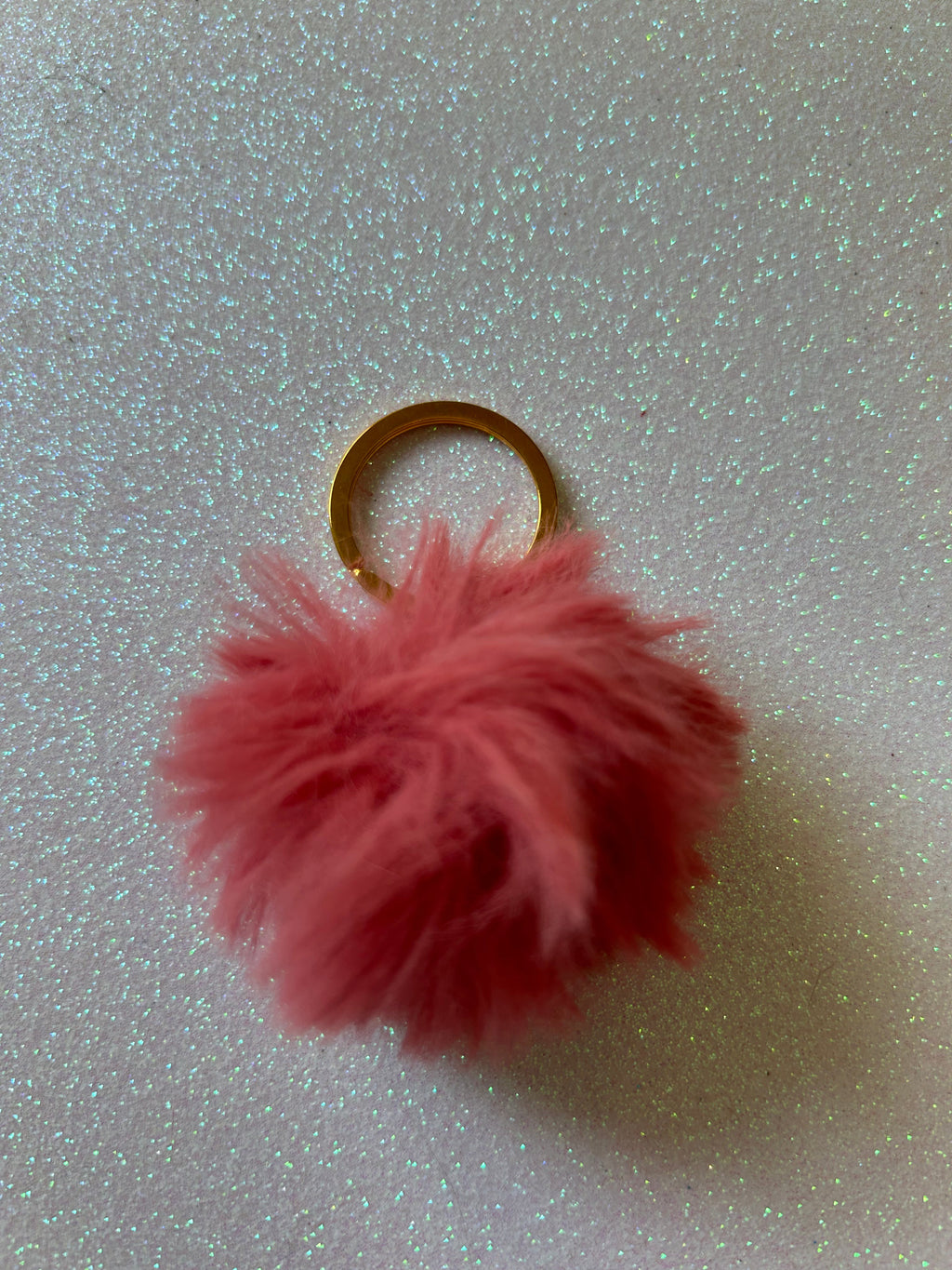 Mixed colours - Mini PomPom Keyrings - (without clips)