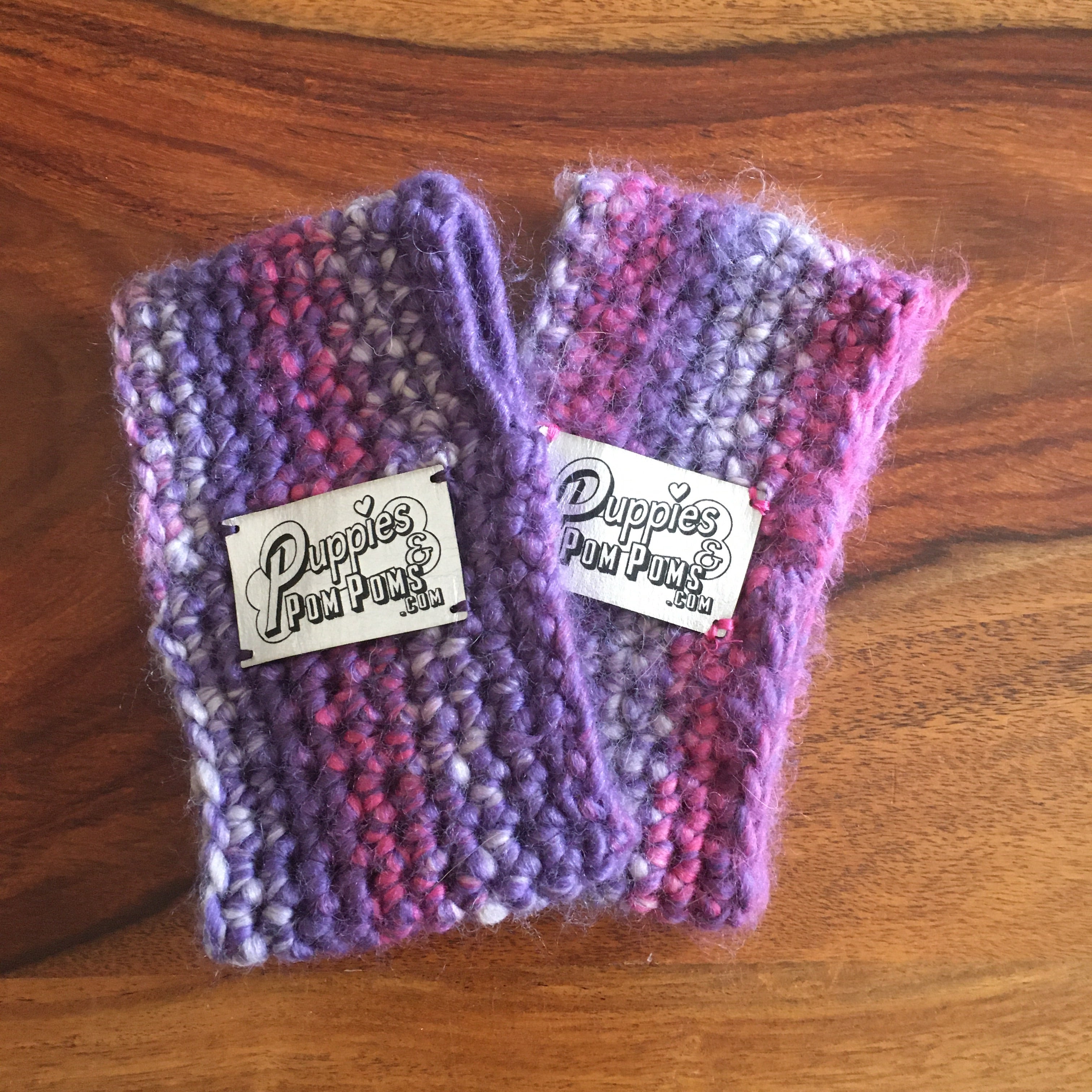 Ombré Purple & Pink Crochet Dog Snood / Buff