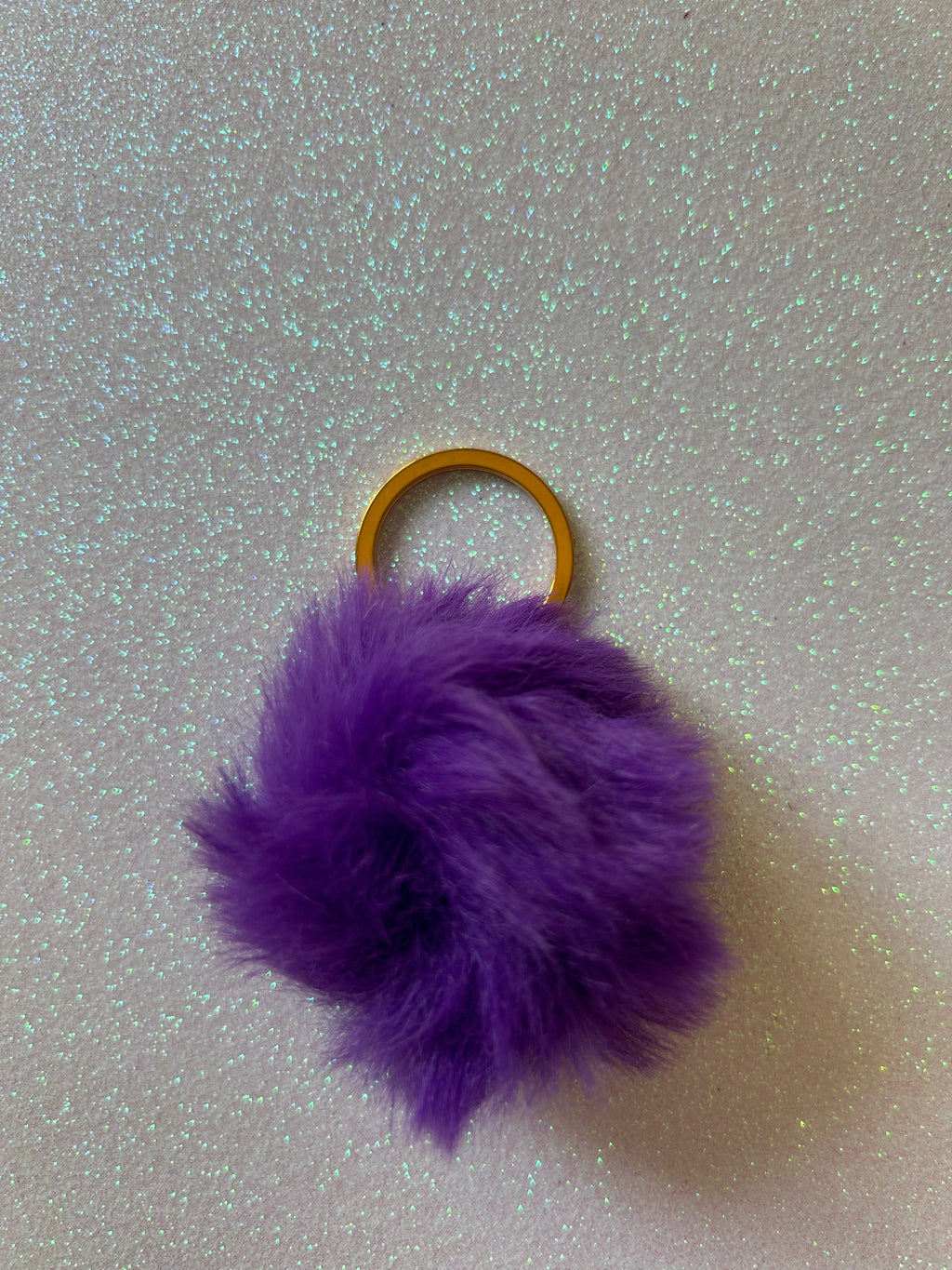 Mixed colours - Mini PomPom Keyrings - (without clips)
