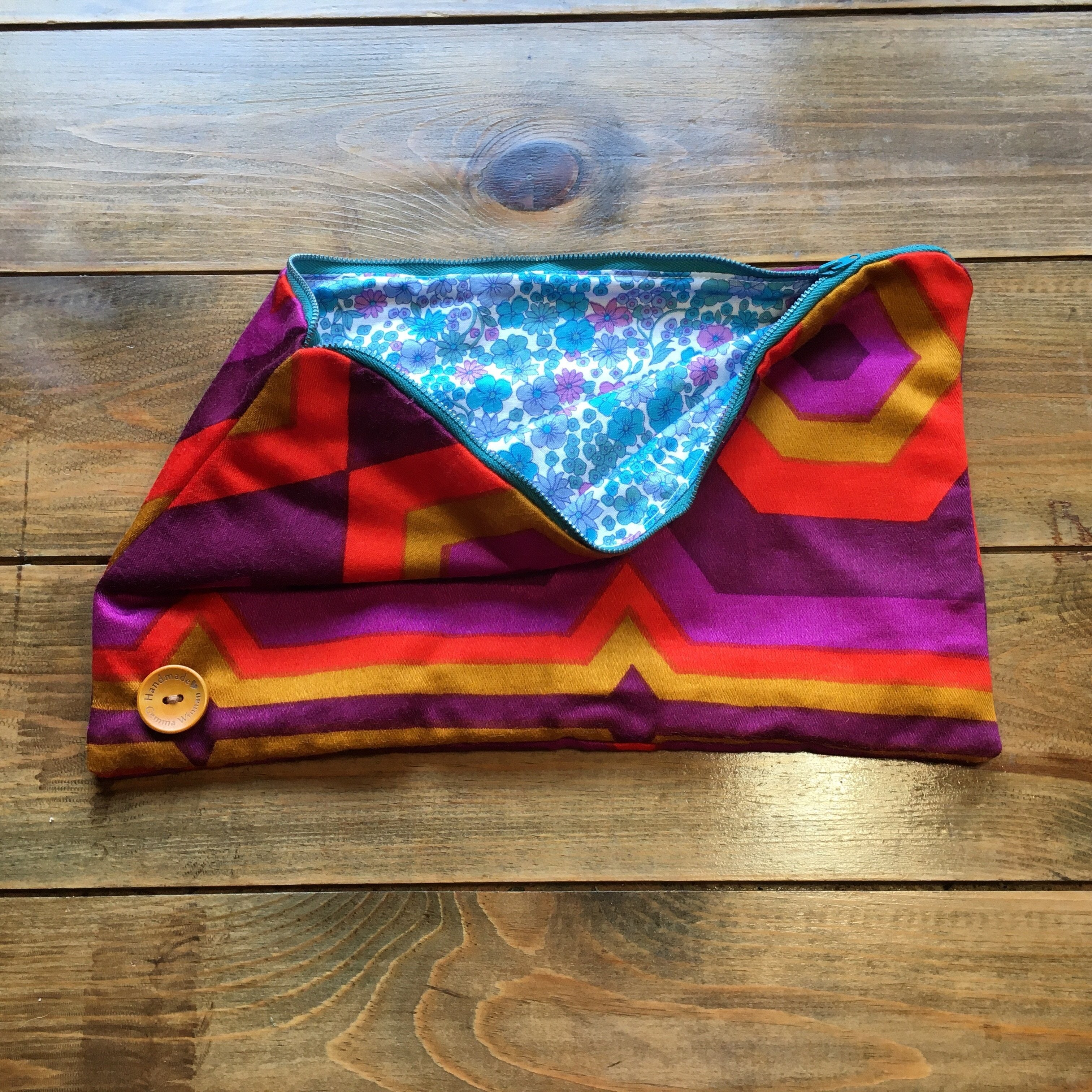 Vintage Fabric Handmade Clutch Bag