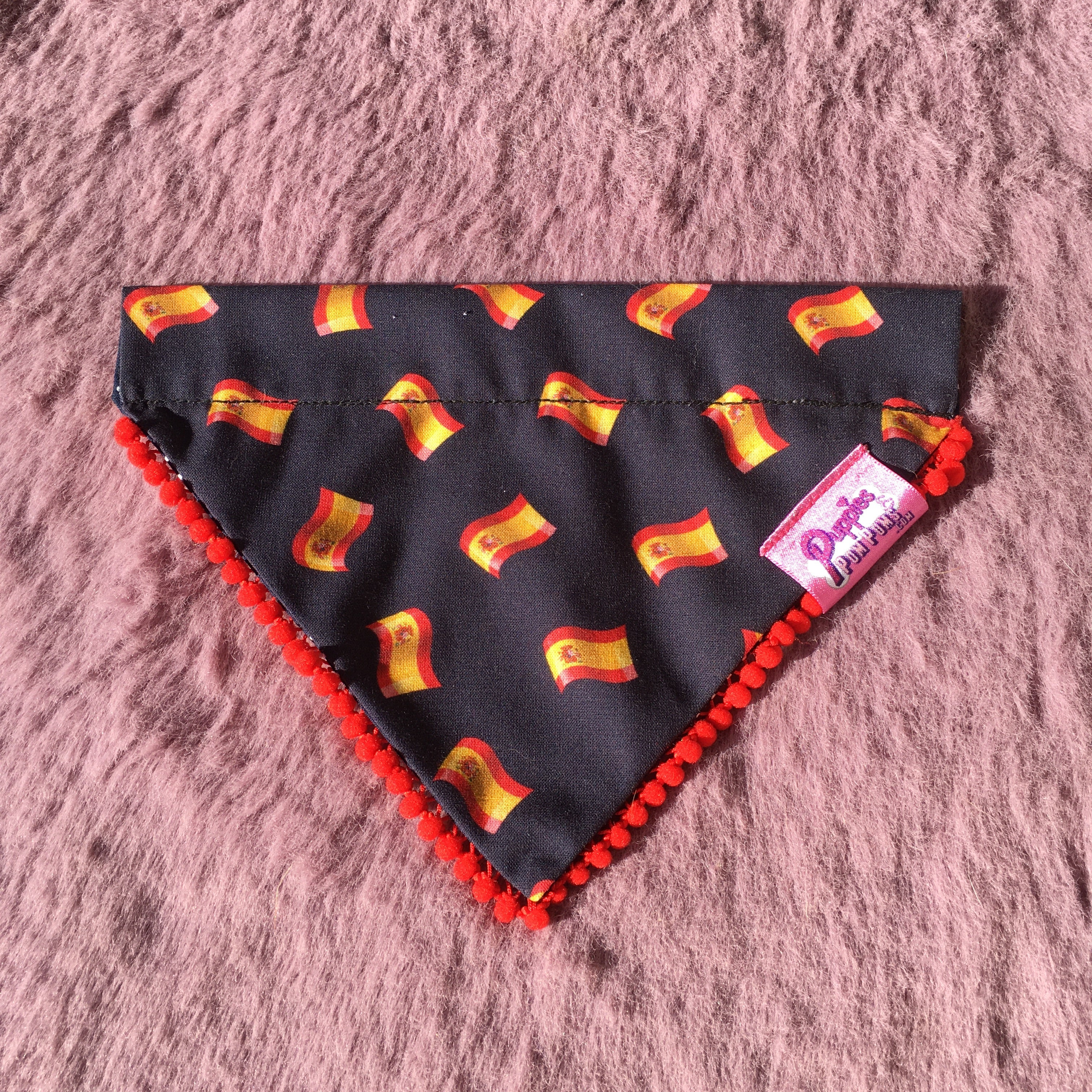 España Lovers Pompoms Dog Bandana - Slim Opening