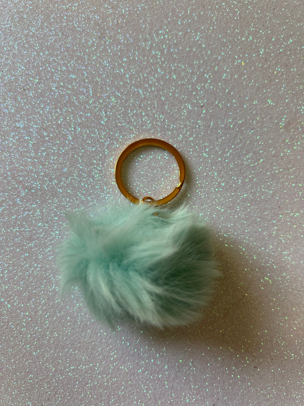 Mixed colours - Mini PomPom Keyrings - (without clips)