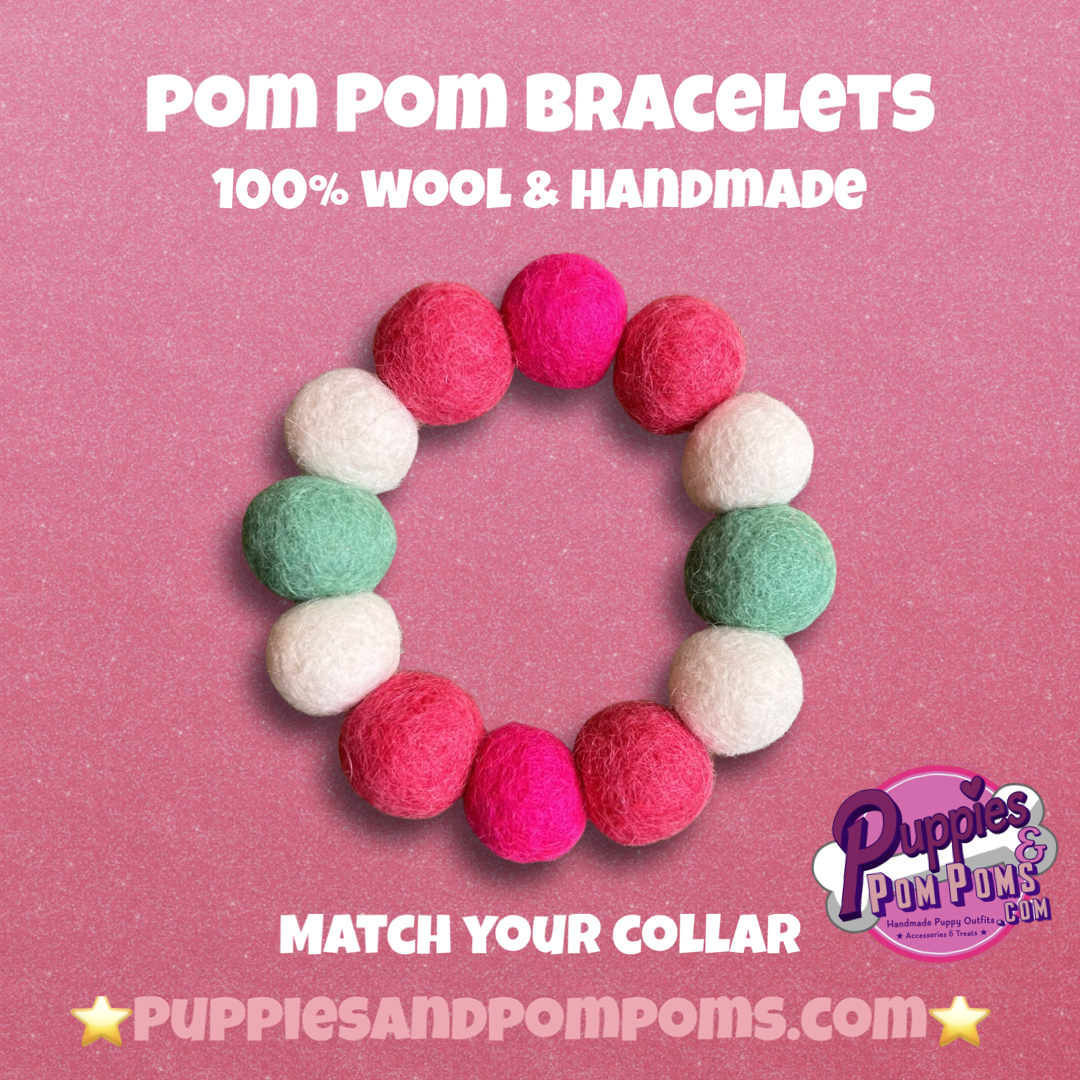Pom Pom Bracelet - Sweet Watermelon - Big Balls