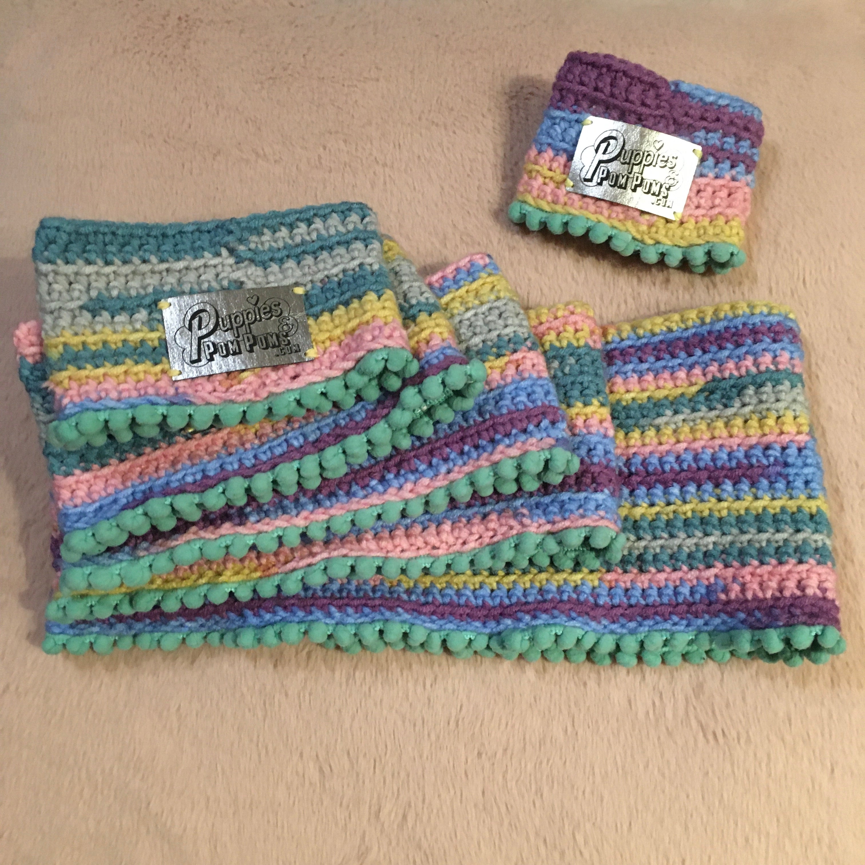 Minty Pastels Crochet Snood / Buff