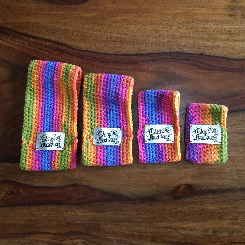 Rainbow Bright Crochet Dog Snood / Buff