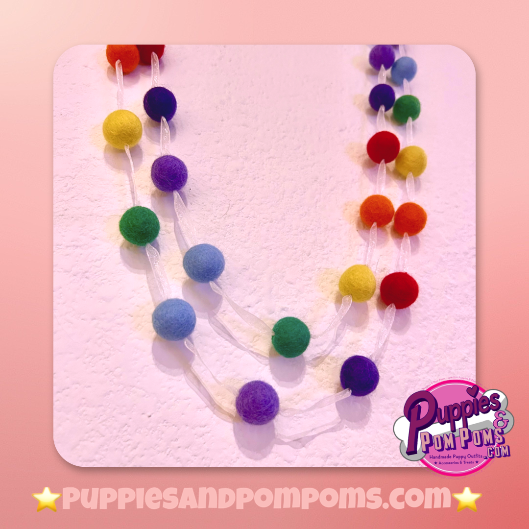Pom Pom Garland - Rainbow - 1.5m