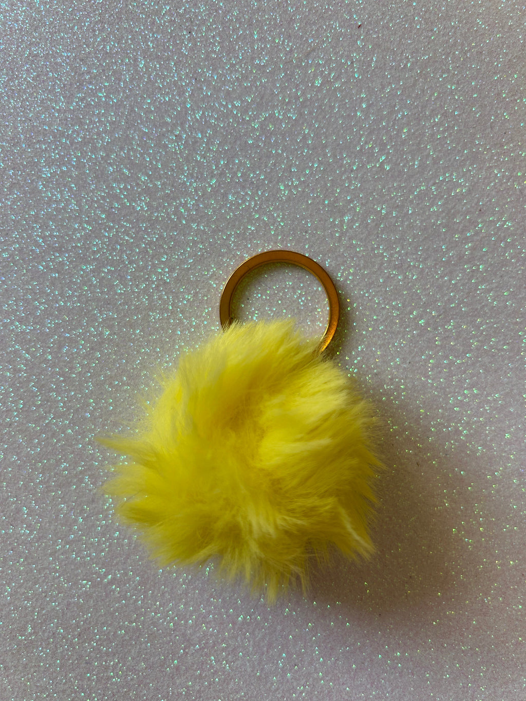 Mixed colours - Mini PomPom Keyrings - (without clips)