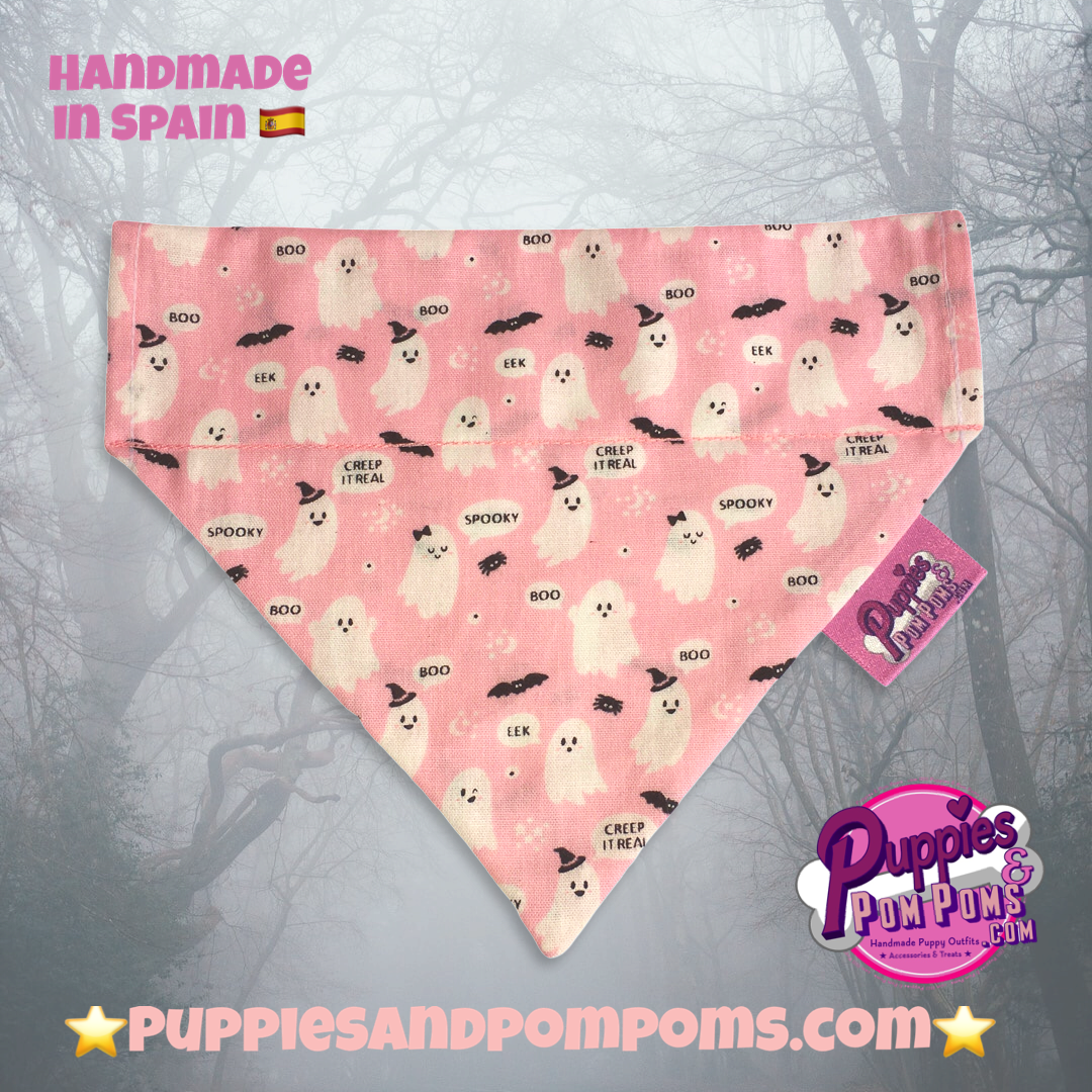 Cute Pink Ghosts! Halloween Dog Bandana