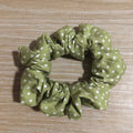 Green Small Polka Dot Scrunchie