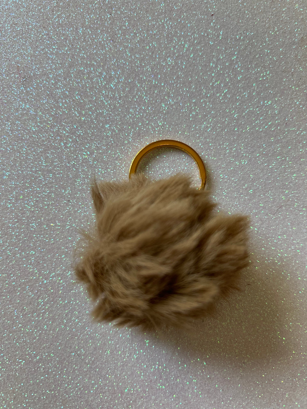 Mixed colours - Mini PomPom Keyrings - (without clips)