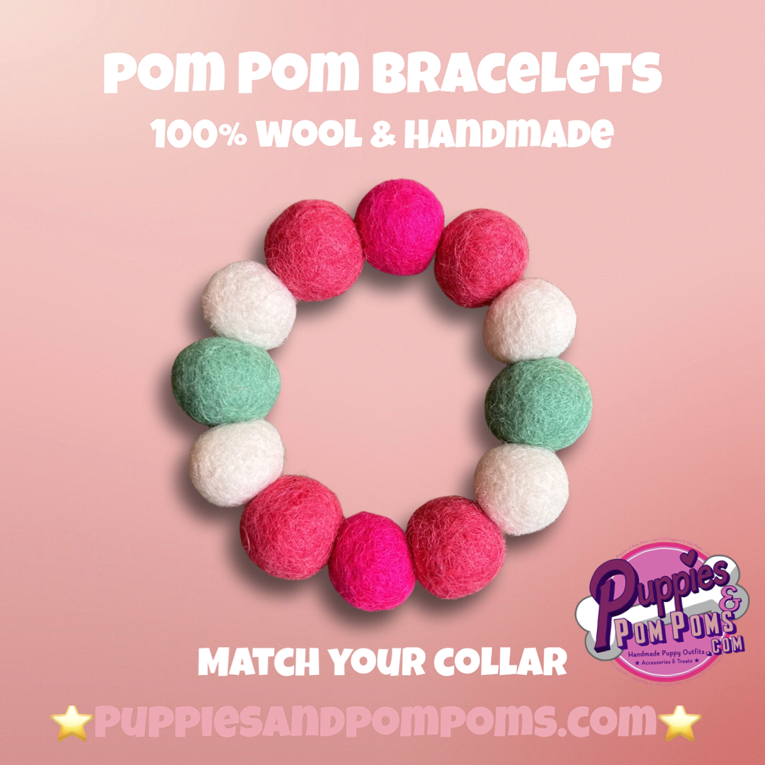 Pom Pom Bracelet - Sweet Watermelon - Big Balls
