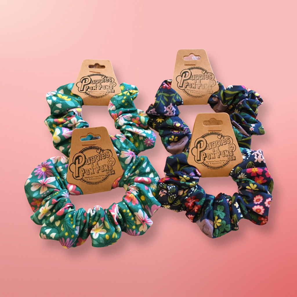 Spring Forest Scrunchie Navy